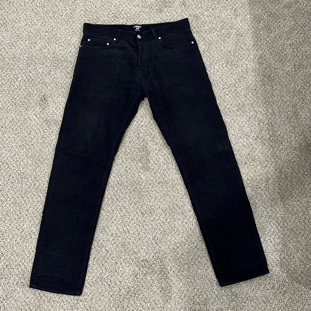 Carhartt WIP Corduroy Black Pants